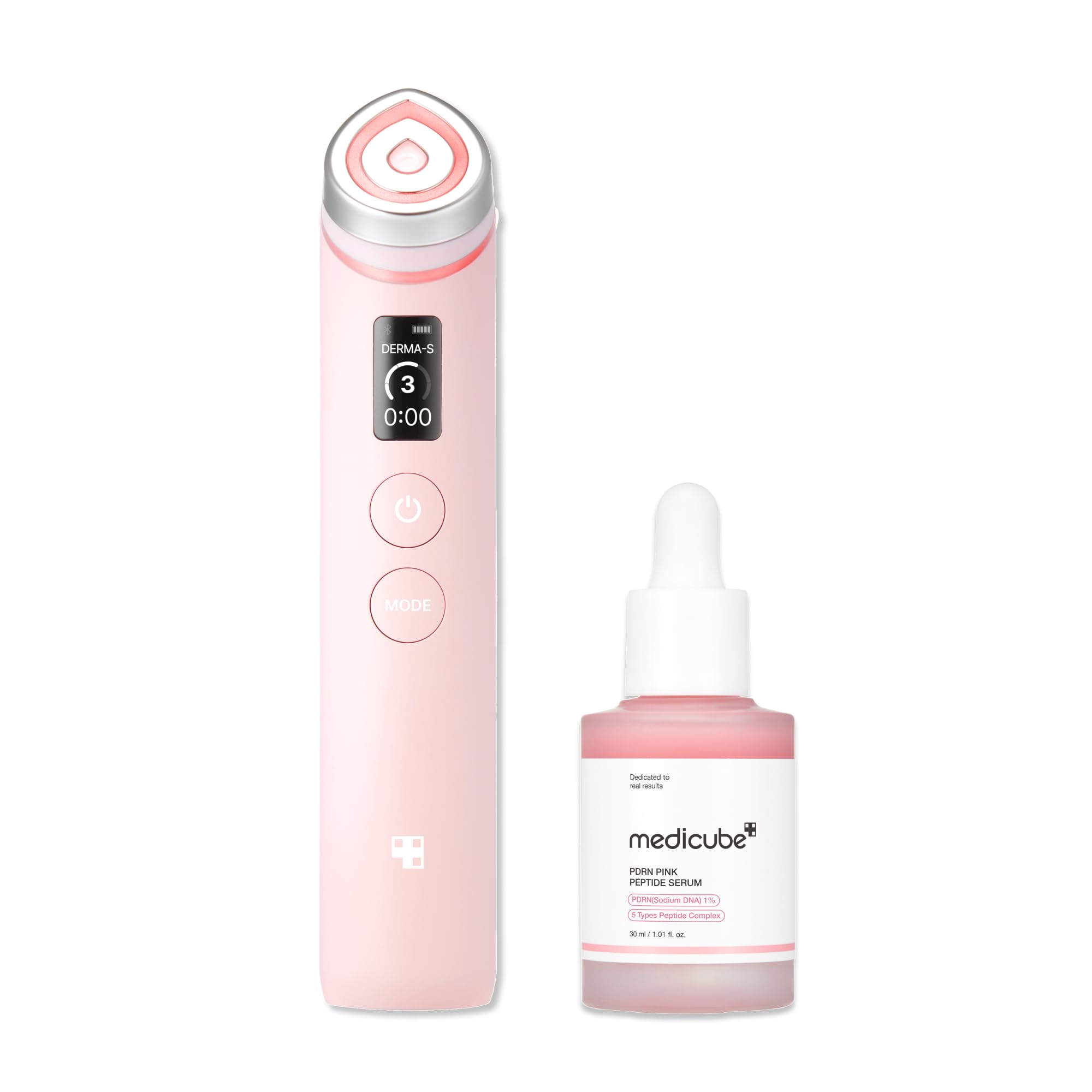 medicube Dúo de Cuidado en Casa PDRN para una Glass Skin: Age-R Booster Pro Pink, Sérum Con Péptido Rosa Salmon Dna Pdrn