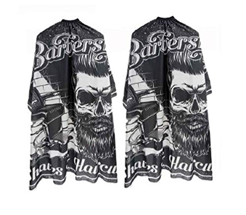 Fraleadam Professional Home Use Barber Cape 2-Pack, Nylon Salon Barber Supplies for Men Professional, Salon Haircut Cape, Hair Cape for Haircuts Barber Cover for Men