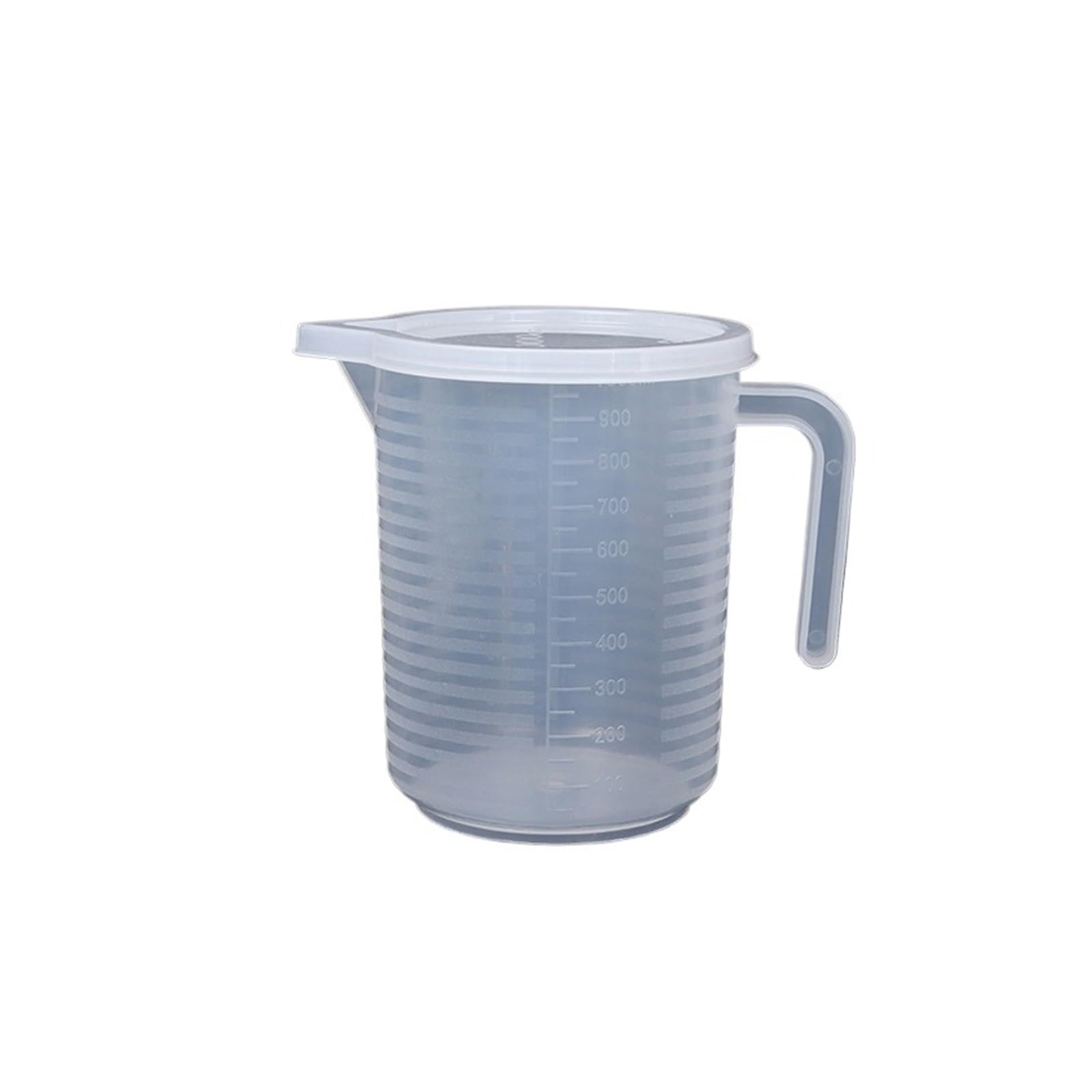 Tasse à mesurer de liquide en plastique, avec bec verseur et couvercle cuisine, 1 pièce(1000ml)