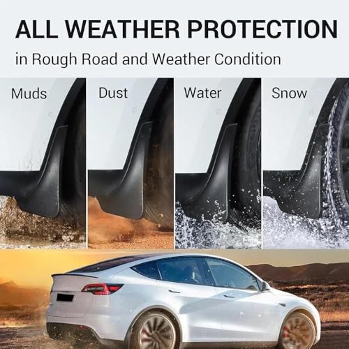 Bavettes de protection Tesla Modèle 3 garde-boue robustes 2016-2023