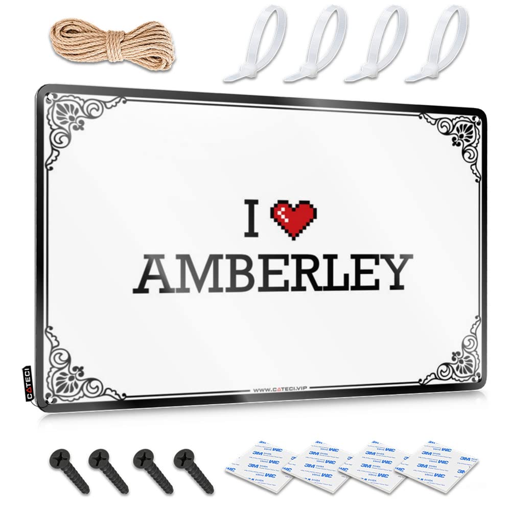 I Love Amberley Patriotic Fall Outdoor Decorations - Decor Fun Hanging Wall Decor(30X40CM)