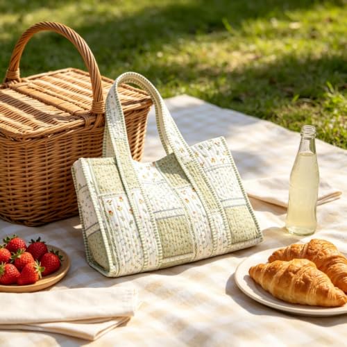 Floral Print Cute Tote Bags for Women Purses Women Handbags 17.3×13‘’ - image 5
