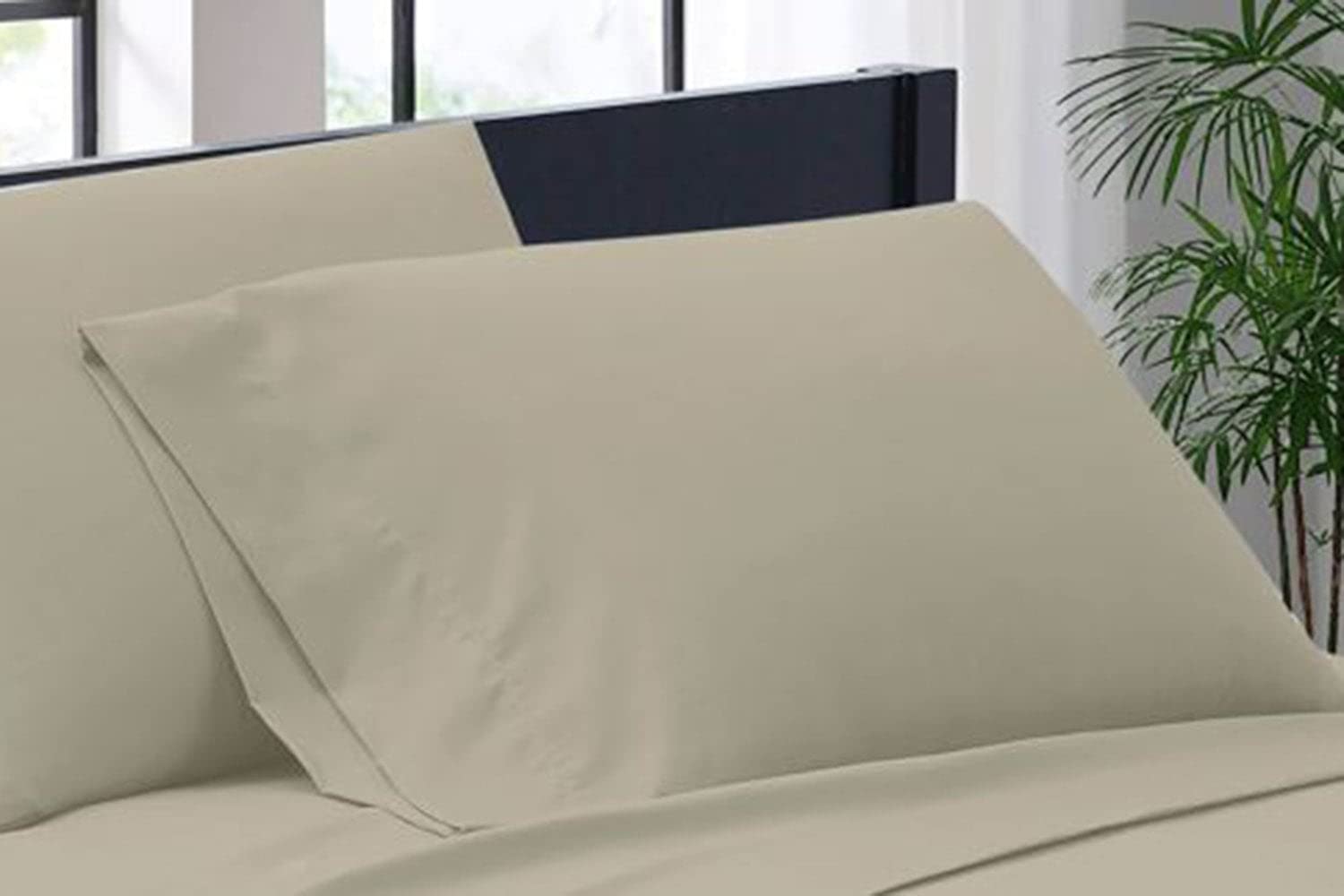 PAN Home Solicity 2-Piece Pillow Case Set 50X90 cm-Taupe Brown