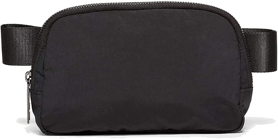 Black Lulu Belt Bag For Women and Teen Girls - Ladies Bum Bag Fashion Waist Packs, Lulu Dupe Bag Fanny Pack, Aesthetic Stuff - Lulu Dupes Everywhere Belt Bag, Gifts for Women - Plus Size