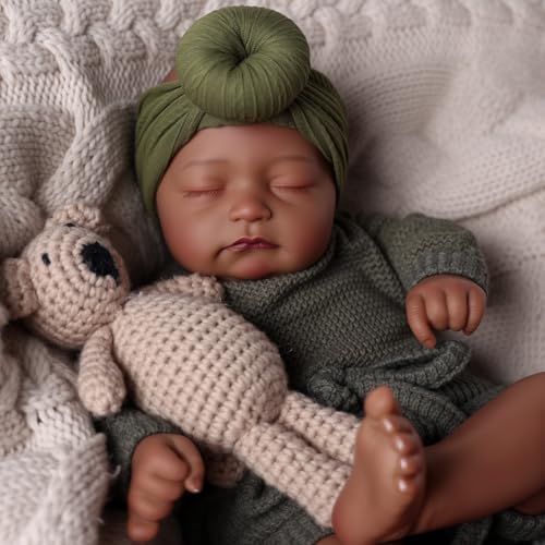 Set de Muñeca Negra Realista 20 Pulgadas con Accesorios miniatura 2