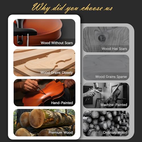 Image of 1 /8 Violin for Kids Age 4-5, 1 /8 Beginner Violin for Student, Acoustic Violins with Case, Bow, Bridge, and Rosin (Natural)