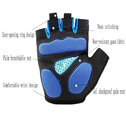 Gants de vélo Mountain Road bleus XL pour cyclisme et VTT - 6