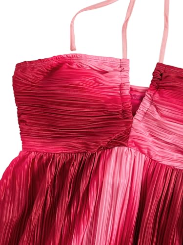 Image of SOLY HUX Women's Tie Dye Cami Dress Halter Backless Sleeveless A Line Short Summer Dresses Sundress
