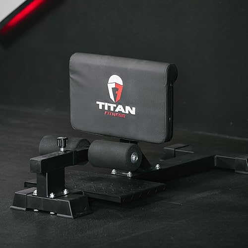 Miniatura 8 de Titan Fitness Máquina de sentadillas Sissy, equipo de entrenamiento de fuerza de la parte inferior del cuerpo, capacidad de 300 libras, estación de