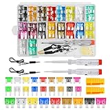 Couslcd 306PCS Car Fuse Assortment Kit, Mixed Vehicle Blade Fuses, Standard & Mini & Low Profile Mini Fuse-2A 5A 7.5A 10A 15A 20A 25A 30A 35A, Car Replacement Accessories for Most Vehicle