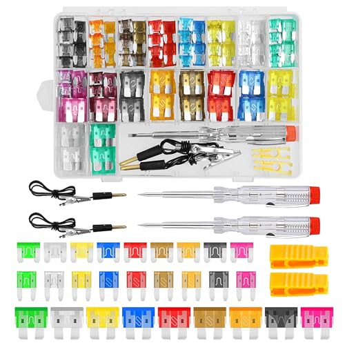Couslcd 306PCS Car Fuse Assortment Kit, Mixed Vehicle Blade Fuses, Standard & Mini & Low Profile Mini Fuse-2A 5A 7.5A 10A 15A 20A 25A 30A 35A, Car Replacement Accessories for Most Vehicle
