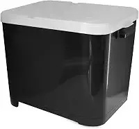 Furacão Pet Porta Ração Preto Para 15 Kgs -