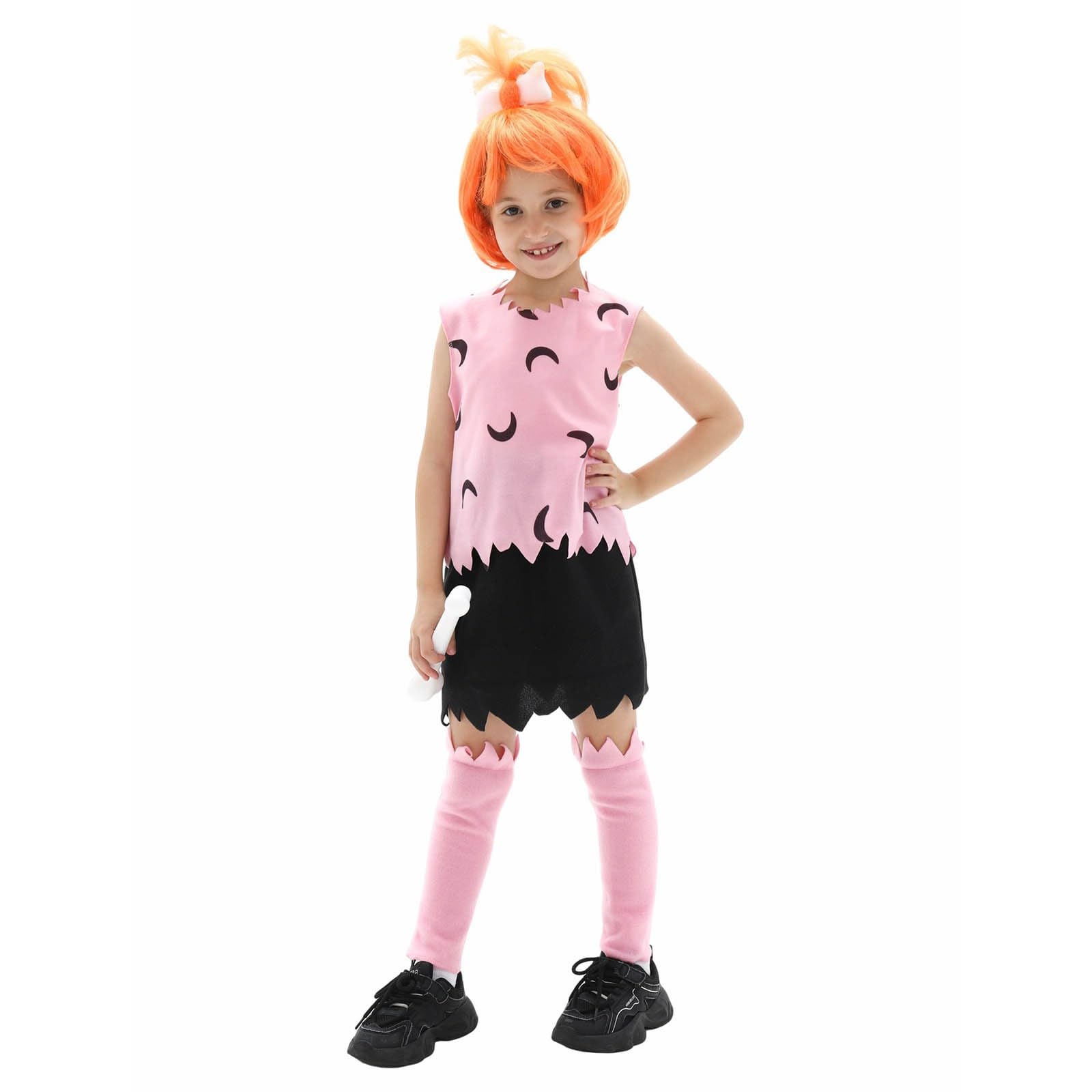 MaNMaNing Costume Halloween Enfant Homme Des Cavernes Primitif Cosplay Jungle Sauvage Performance École Fête Avec Massue Et Pagne Imitation Peau Déguisement Halloween Enfant Garçon Préhistorique