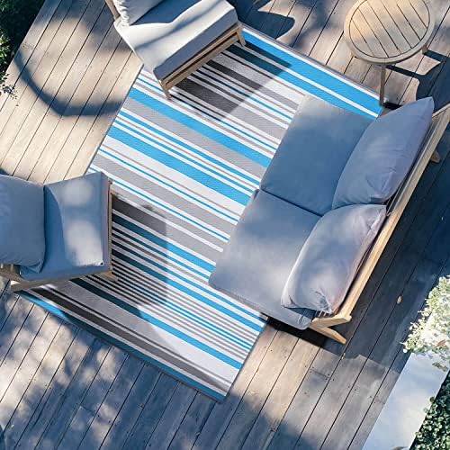 Outdoor Patio Rug Waterproof Camping - Outdoor Rugs Outdoor Carpet, Plastic Straw Area Rug for Patios Clearance RV, Outside Porch Rug Balcony Rug Deck Rug for Camper (4x6FT)