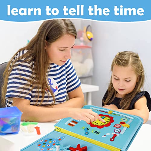 Toddler Busy Board Montessori Toy for 2 3 4 Year Old Boys Girls - Preschool Educational Toys Activity Developing Sensory Board Toys for Boys Girls 2 3 4 5 Years Old Plane Car Travel Toys Gift 3 51tocLqreNL