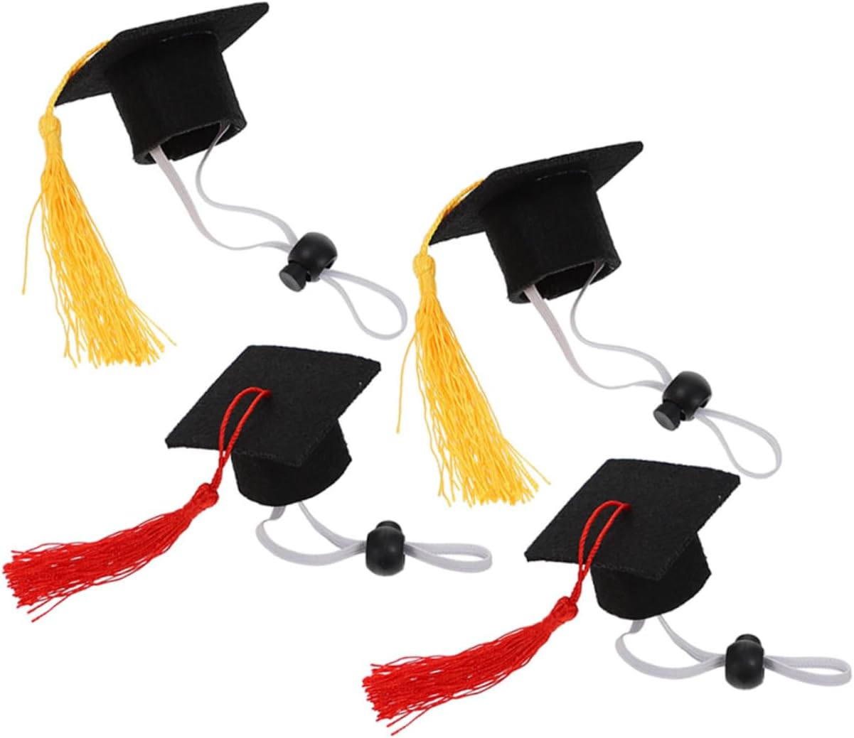 FRCOLOR 20pcs Miniature Doctoral Pet Graduation Caps with Tassels Adorable Costume Accessories for Dogs and Cats for Graduation Party Celebrations
