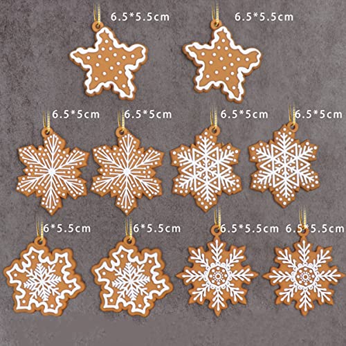 20Pcs Christmas Snowflake Ornaments Mini Tree Hanging Decorations Silicone Xmas Ornaments Snowflake Star Pendant With Ropes For Christmas Tree Winter Crafts Holiday Stocking Stuffers Wreath Decor #TOP1