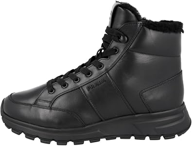 Prada Men's 4T3580 Leather High-Top Trainers/Sneaker