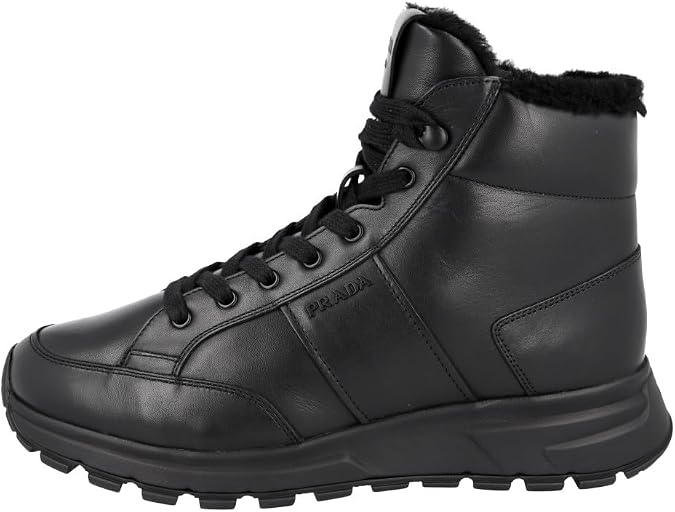 Prada Men's 4T3580 Leather High-Top Trainers/Sneaker