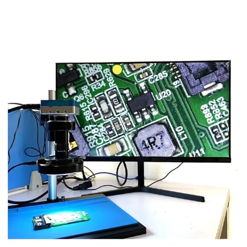 Image of 48MP 4K USB HDMI Digital Video Monocular Microscope Camera with 130X C-Mount Lens for Soldering and PCB Repair