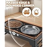 Elevated Dog Bowls for Small Dogs and Cats, Non-Slip Cat Bowls with 2 Thick 5.5" Stainless Steel Dishes, Dog Feeder 2 Heights Adjustable to 2.6"-5.3" - Image 4