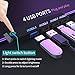 RGB Large Gaming Mouse Pad with 4Port USB Hub and 13Lighting Modes, Computer Keyboard Mouse Pad, Oversize Anti-Slip Rubber Base Mouse Mat for Computer PC Games (31.5 x 11.81 in Black,0.15in Thick)