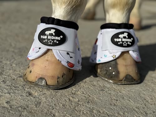 Image of 2520D Horse Bell Boots No-Turn Horse Bell Boots, Equine Ballistic Hoof Overreach Bell Boot, Pair