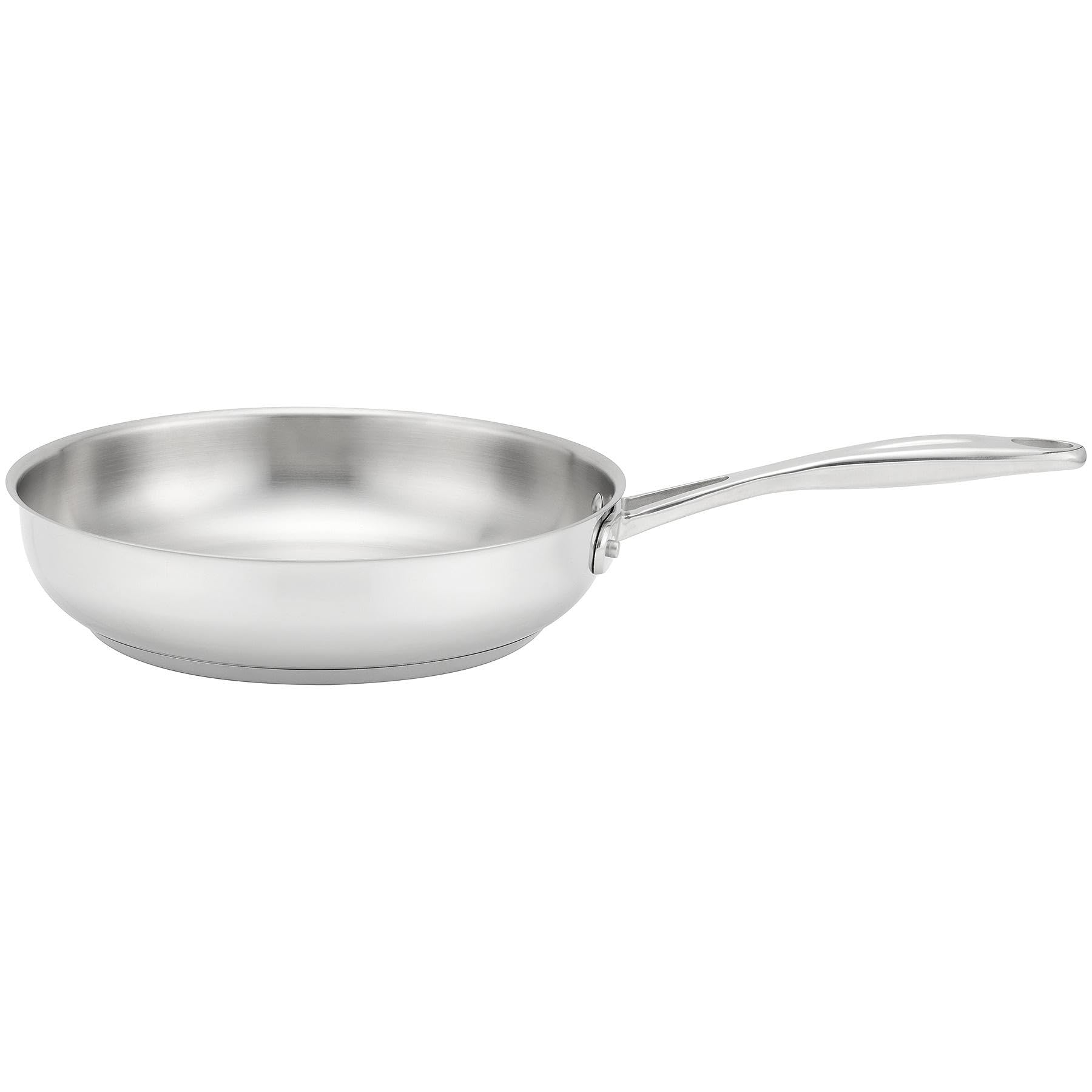 Stellar Profile Stainless Steel Uncoated Frying Pan -20 cm, Durable Frying Pan for Everyday Cooking Induction Ready