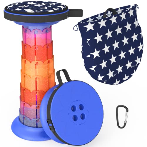 Alevmoom 20.4”Portable Collapsible Stool Telescopic Stool, Upgrade Retractable Stool Folding Stool Lightweight Camping Stool With 550Lbs Capacity For Outdoor Fishing Hiking Bbq With Bag #TOP14
