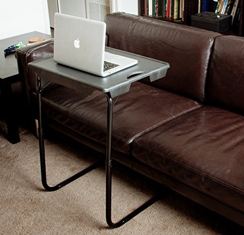 Imperial Home My Comfy Table - Adjustable Folding TV Tray Table and Cup Holder - TV Dinner Tray