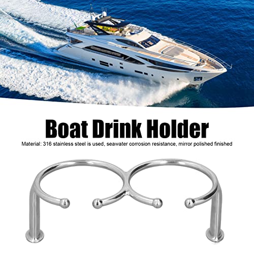 Portavasos de Acero Inoxidable para Barco con Base Sólida miniatura 2