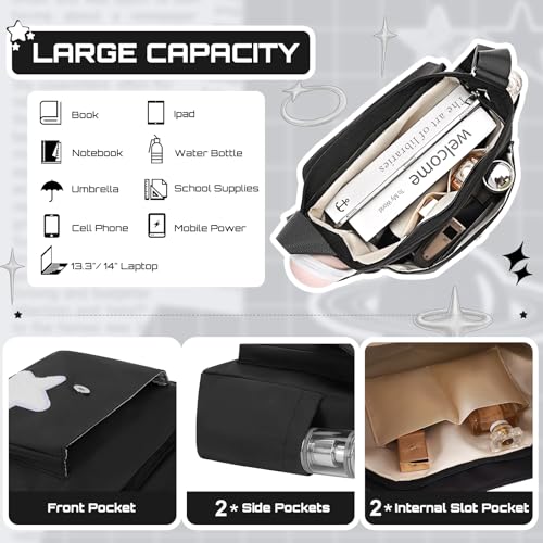 Cute Messenger Bag, Aesthetic Crossbody Bag, Y2K Star Grunge Bag Emo Shoulder Tote Purse for Women4