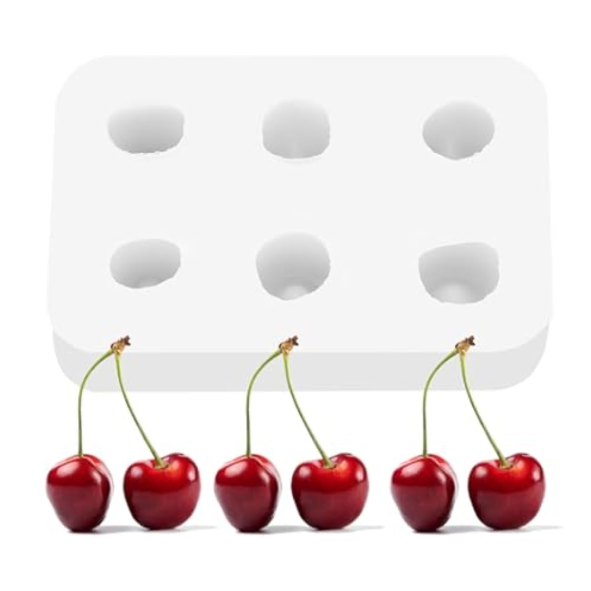 6 Cavity Cherry Silicone Candle Mould Fruit Cherry Chocolate Candy Molds Cake Decoration Cupcake Topper Jelly Gummy Ice Cube Sugarcraft Clay Resin Craft Dessert Pastry Candle Molds-image-16