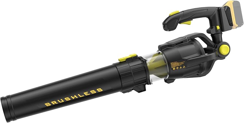 Leaf Blower for Dewalt 20V Battery, Brushless Blower with Variable 5-Speed, Turbo, 0-90° Adjustable Handle, 500 CFM 150-MPH Blowers for Lawn Care, Patio Cleaning (Battery Not Included)(Black)