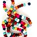 Peachy Party Colorful Felt Ball Pom Pom Garland | 9 Ft | Spring, Easter, Birthday, Christmas Decor | 100% Wool Felt | Boho Rainbow