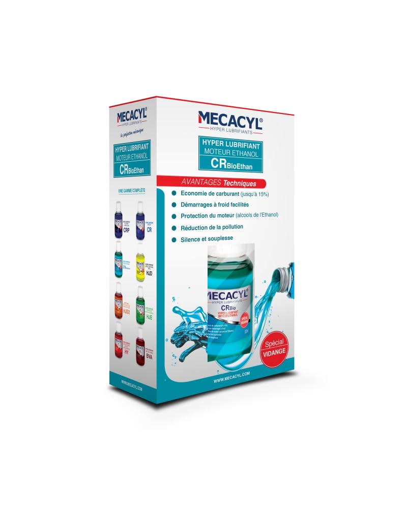 Mecacyl CRBIOETHAN - Flacon 100 ML - Hyper-Lubrifiant - Spécial vidange - pour Tous Moteurs fonctionnant au Bioéthanol