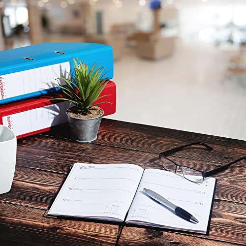 Executive Edition A5 2023 Diary Week To View - Black Padded Cover, Silver Gilt Corners & Page Edges