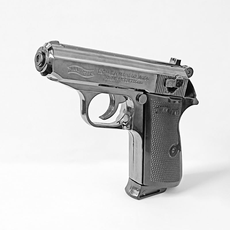 Image of Gun Pistol Lighter Heavy Weight Metal Body Real and Original Like Gun Pistol for Decorative, Smoking Filled with,Gas