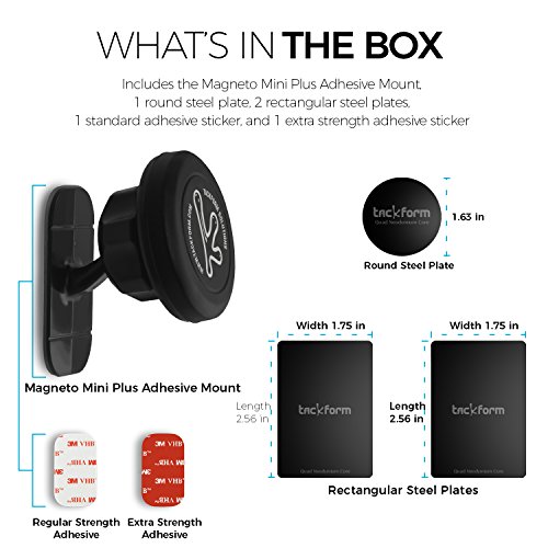 Phone Holder, Tackform Magnetic Phone Mount With Stick On Base [For Car, Kitchen, Bedside, Bathroom] Cell Phone Car Mount [Magnetic Phone Holder For Car] Sticky Adhesive Mount Holder For All Phones #TOP4