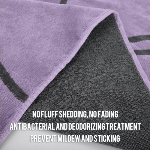 Hollow Cotton Sports Towel - Ultra Lightweight & Quick Dry, Perfect for Gym, Running, Travel & Beach, Swimming, Camping & Hiking (Purple) - Image 5