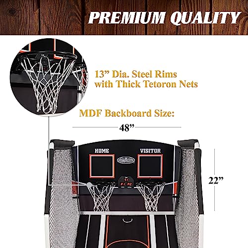 Image of Barrington Billiards Urban Collection Arcade Basketball Game with Electronic Scoring and 7-inch Basketball Set, White