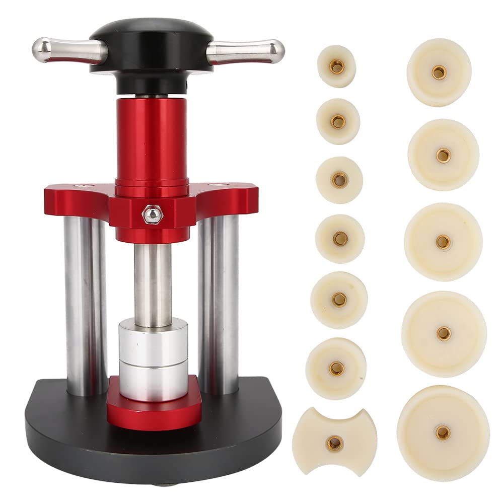 Máquina de cerrado espiral para la parte trasera de la caja de relojes, herramienta de prensado para cajas de relojes con 12 matrices, herramienta de prensado de tapas traseras de