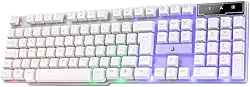 Teclado Gamer Semi - Mecânico Rise Mode G1 Rgb Ptbr (Branco)