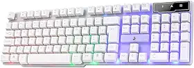 Teclado Gamer Semi - Mecânico Rise Mode G1 Rgb Ptbr (Branco)