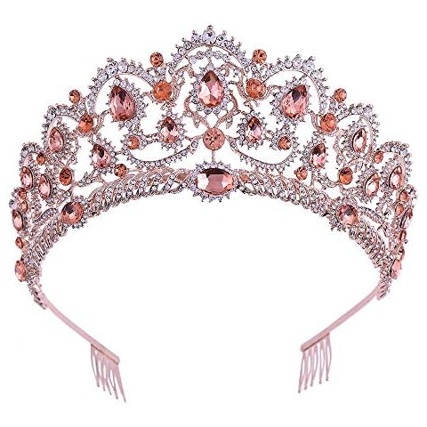 Bridal Crown Headdress Wedding Accessories Comb Rose Gold Cover