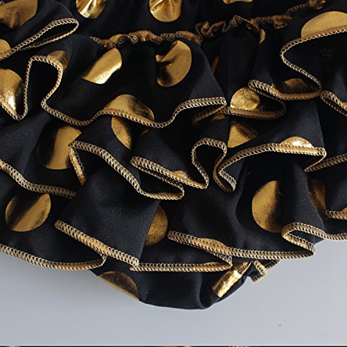 Messy Code Baby Girls Clothes Romper Onesies Gold Dot Jumpsuit One-Pieces Ruffle Outfits Set Black Gold Medium / 12-24Month #TOP5