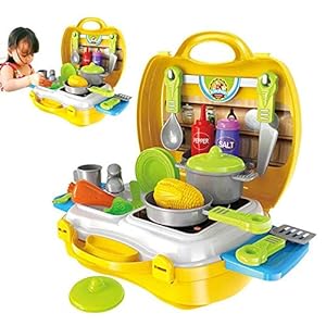 Farraige Ultimate Kid Chef Bring Along Kitchen Cooking Suitcase Set (26 Pieces) – Multicolor
