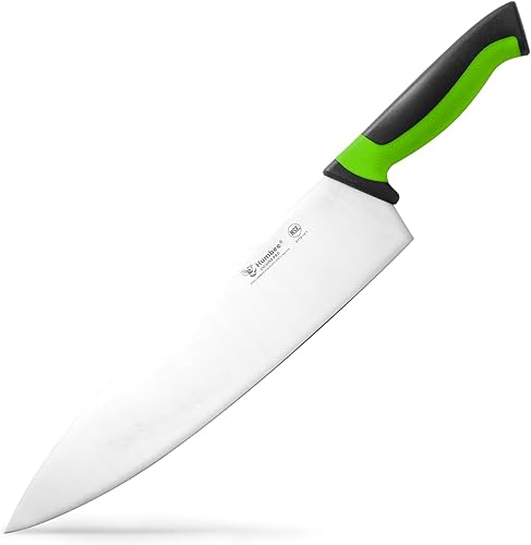 Miniatura 36 de Cuchillo de chef de 10 pulgadas, hoja de acero inoxidable de alto carbono certificada NSF – Mango ergonómico codificado por colores, cuchillo de