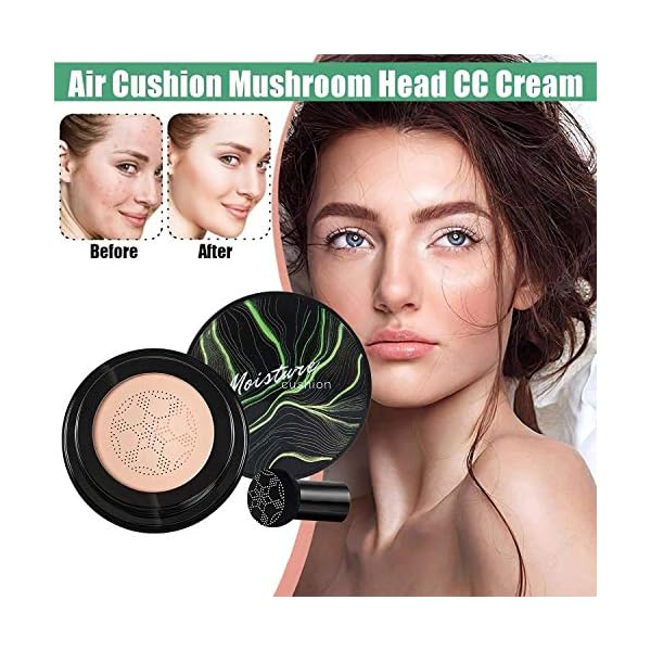 Mushroom-Head-FoundationAir-Cushion-CC-Cream-BB-Cream-Moisturizing-Concealer-Bright-Makeup-Base-Long-Lasting-with-Mushroom-Makeup-Sponge-Easy-to-use-Package-may-vary LATORICE Air Cushion CC Cream BB Cream, Mushroom Head Foundation, Moisturizing Concealer, Bright Makeup Base Long Lasting with Mushroom Makeup Sponge (Classic)