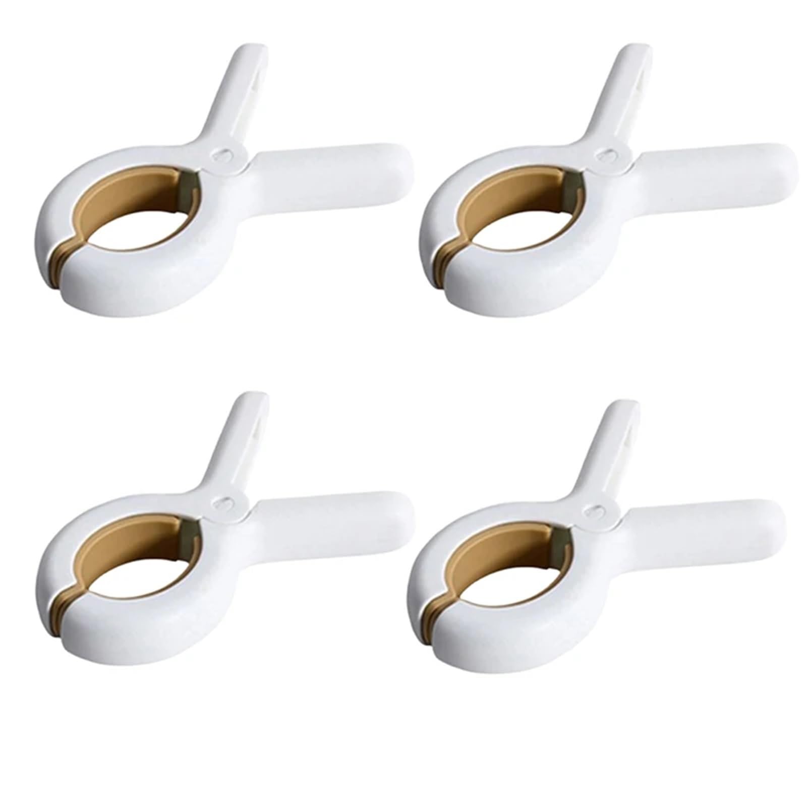 Beach Towel Clips 2/4pcs Plastic Clothes Pins With Strong Anti-Rust Springs Heavy Duty Beach Towel Clips Laundry Clothespins To Keep Your(4pcs white)